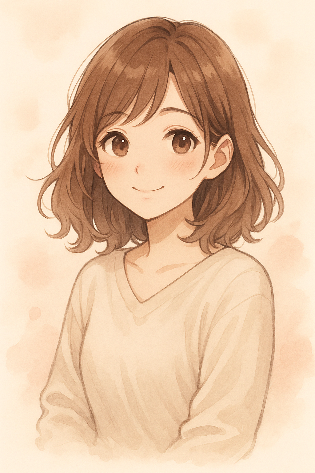 札幌でチャットレディに挑戦しようとしている大人かわいい女性のイラスト