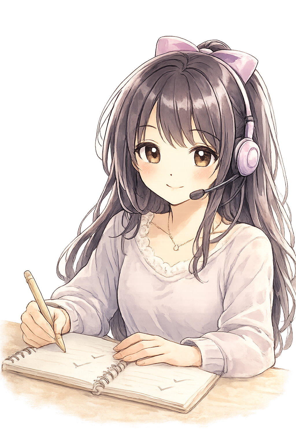 ノートにチェックを入れながら他の副業との違いを整理する女性のイラスト